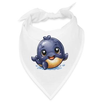 Kuschelbaby Wal im Wasserspiel - Bandana - Weiß - Vorne