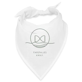 Pasta Lover Geschenk – Weit entfernte Linienzeichnung - Bandana - Weiß - Vorne