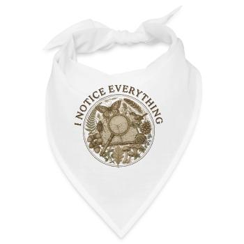 I Notice Everything Naturjournal - Bandana - Weiß - Vorne