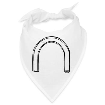 Torbogen handgezeichnet - Bandana - Weiß - Vorne