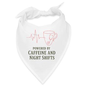 Kaffeeherz Stethoskop Motiv - Bandana - Weiß - Vorne
