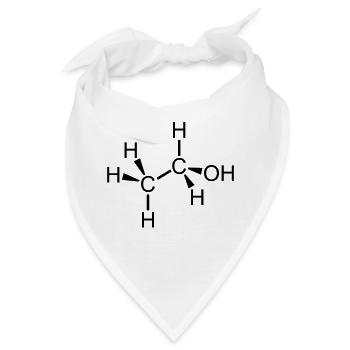 Alkohol - Bandana - Weiß - Vorne