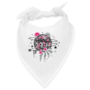 Disco Kugel - Bandana - Weiß - Vorne