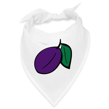 Pflaume - Bandana - Weiß - Vorne