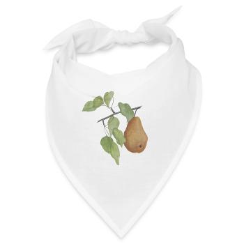 Obst Birne - Bandana - Weiß - Vorne
