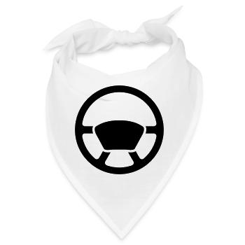 Lenkrad Auto - Bandana - Weiß - Vorne
