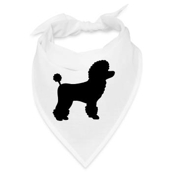 Pudel Geschenk - Bandana - Weiß - Vorne