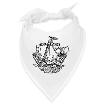 paddle boat sail boat ruderboot segelboot37 - Bandana - Weiß - Vorne