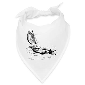paddle boat sail boat ruderboot segelboot23 - Bandana - Weiß - Vorne