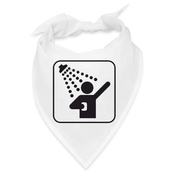 Duschen - Bandana - Weiß - Vorne