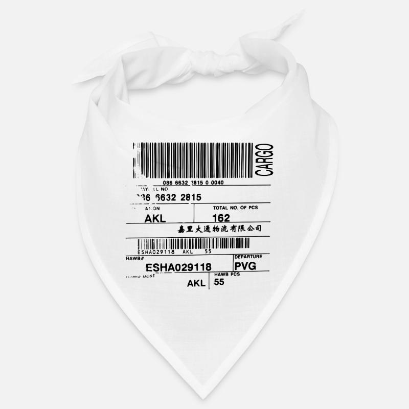 code à barres - Bandana - blanc