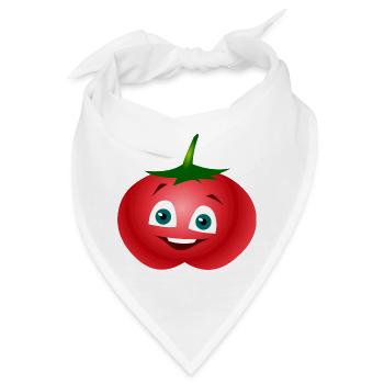 tomaten tomato tomatoes veggie gemuese vegetables4 - Bandana - Weiß - Vorne
