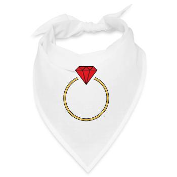 Diamantring - Bandana - Weiß - Vorne