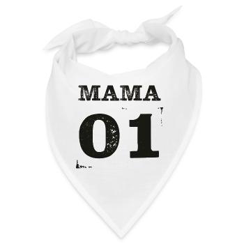 Mama 01 Partnerlook Partnershirt - Bandana - Weiß - Vorne