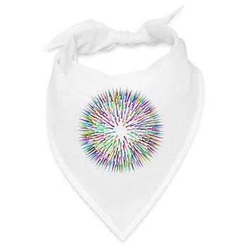 Bunte Nadeln abstrakt - Bandana - Weiß - Vorne