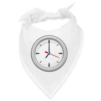 uhr zeit watch clock time hourglass sanduhr68 - Bandana - Weiß - Vorne