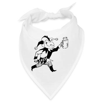 clown harlekin hofnarr kasper komiker narr witzbol - Bandana - Weiß - Vorne