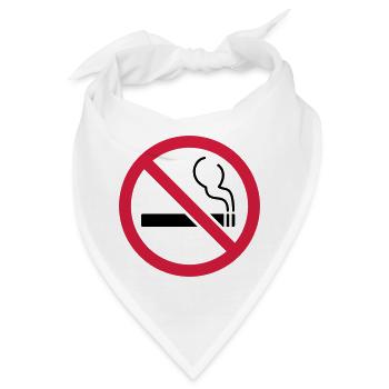 No smoking Rauchen verboten - Bandana - Weiß - Vorne