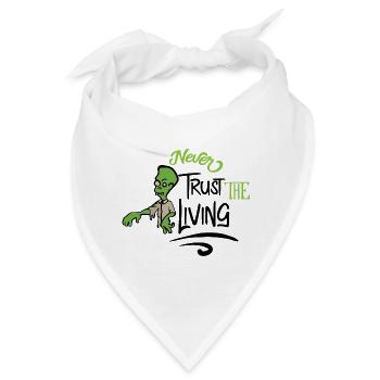 Never trust the living - Bandana - Weiß - Vorne