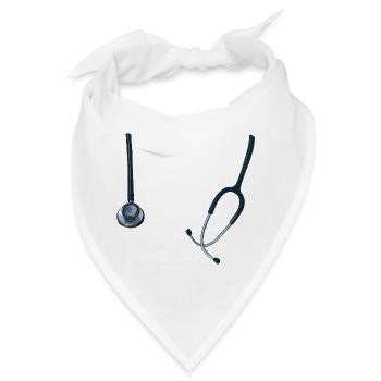 Stethoskop - Bandana - Weiß - Vorne