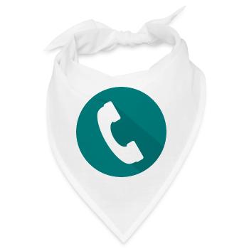 telephone mobiltelefon handy funktelefon retro13 - Bandana - Weiß - Vorne