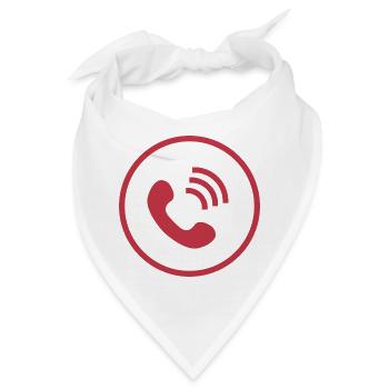 telephone mobiltelefon handy funktelefon retro16 - Bandana - Weiß - Vorne