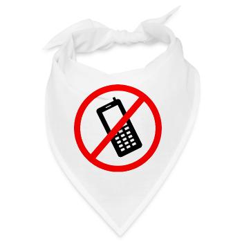 telephone mobiltelefon handy funktelefon retro23 - Bandana - Weiß - Vorne