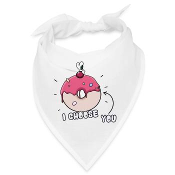 Donut: "ICH WÄHLE DICH" - Bandana - Weiß - Vorne