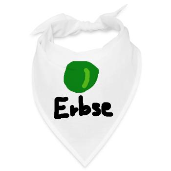 Erbse - Bandana - Weiß - Vorne