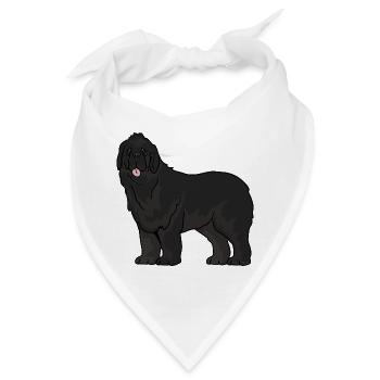 Neufundländer Hund - Bandana - Weiß - Vorne