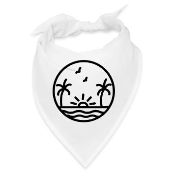 Urlaub Design - Bandana - Weiß - Vorne