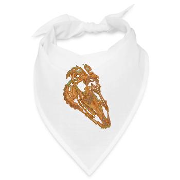 Spitze Schädel - Bandana - Weiß - Vorne