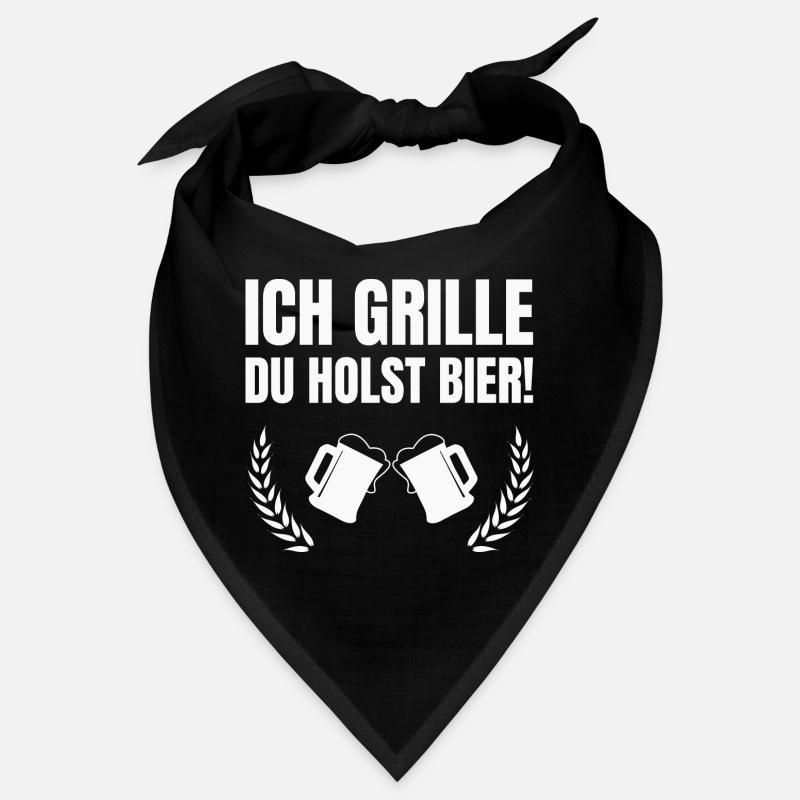 ich grille du holst bier Bandana