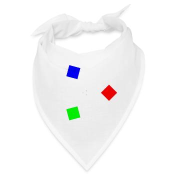 Abstrakte Kunst - Farbenvolles Rechteck Design - Bandana - Weiß - Vorne