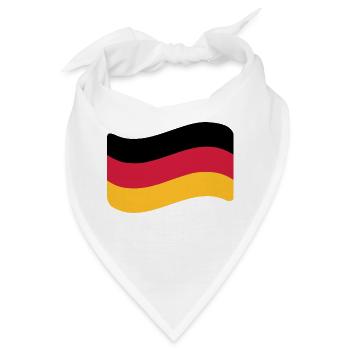 Deutschland Fahne - Bandana - Weiß - Vorne