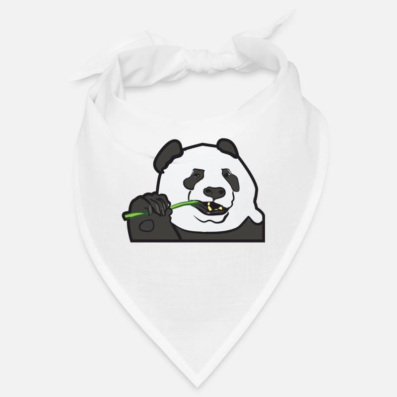 Sweet panda nibbles on bamboo Bandana