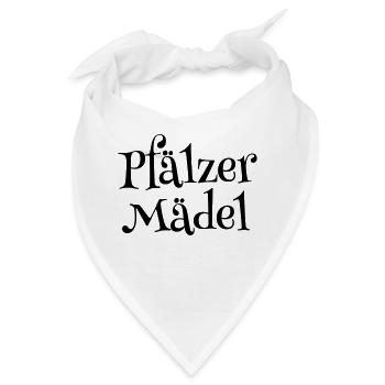 Pfälzerin Pfälzer Mädel Geschenk Mädchen Pfalz - Bandana - Weiß - Vorne