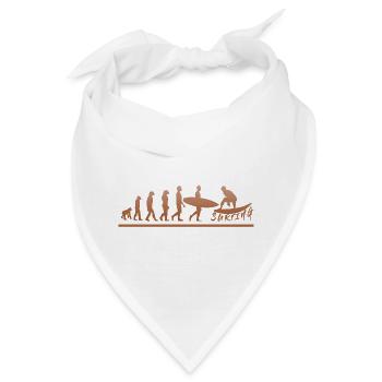 Surfen bis zur Evolution - Surfing until evolution - Bandana - Weiß - Vorne