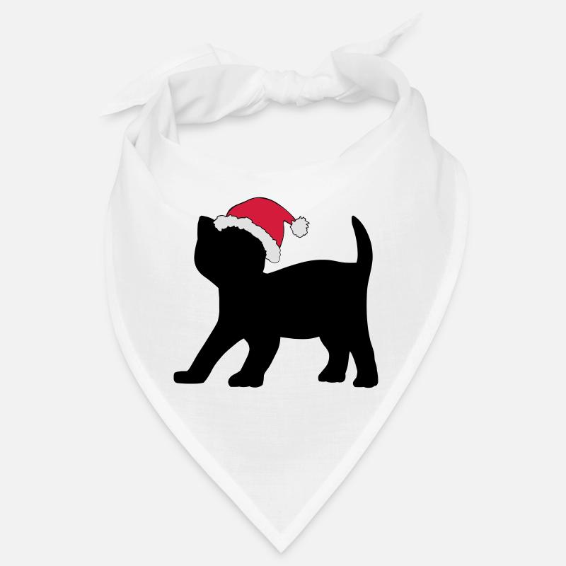 Chaton dans un chapeau de Noël. Bandana