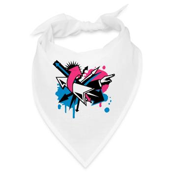 Pfeile in verschiedene Richtungen - Bandana - Weiß - Vorne