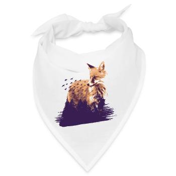 Wald Fuchs - Bandana - Weiß - Vorne
