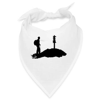 Wandern, wanderer - Bandana - Weiß - Vorne
