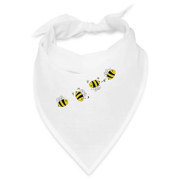 Biene - Bandana - Weiß - Vorne