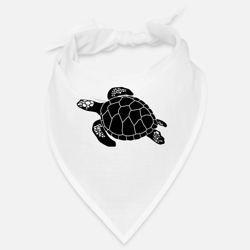 Schildkröte - Bandana - Weiß