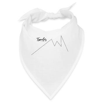 Traveler, Reisen, Wandern, Urlaub, Travel - Bandana - Weiß - Vorne