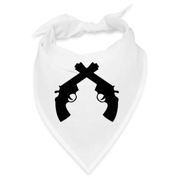 Polizist / Justiz / Polizei / Gewehr - Bandana - Weiß - Vorne