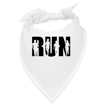 Run, Laufen, Läufer - Bandana - Weiß - Vorne