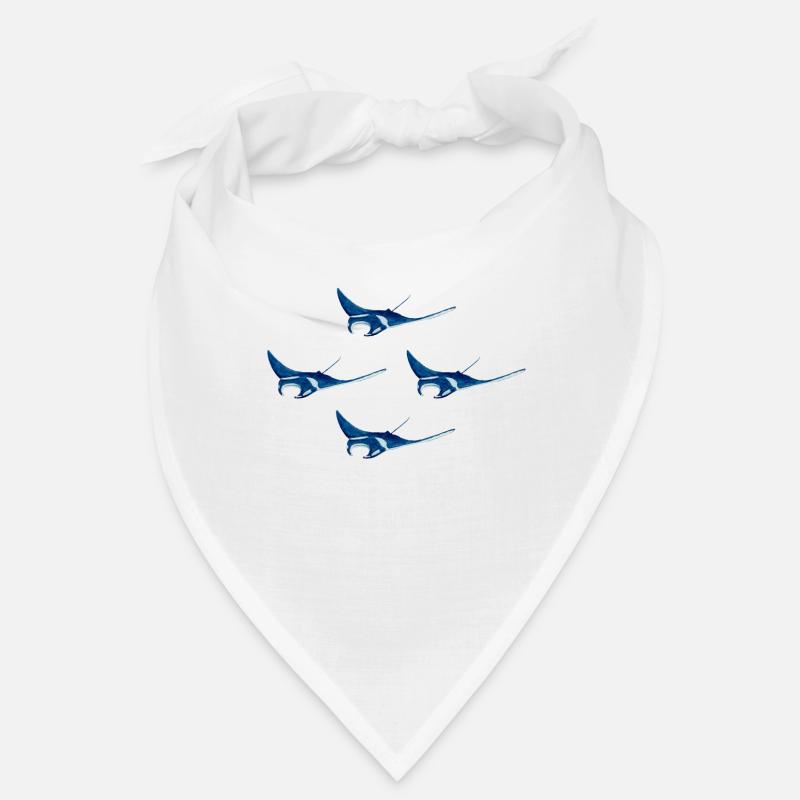 4 Mantarochen - Bandana - Weiß