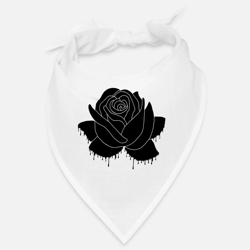 Graffiti einer schwarzen Rose Bandana