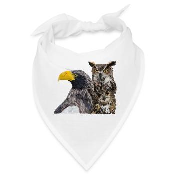 Raubvögel - Bandana - Weiß - Vorne
